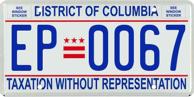 DC license plate EP0067