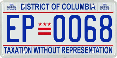 DC license plate EP0068