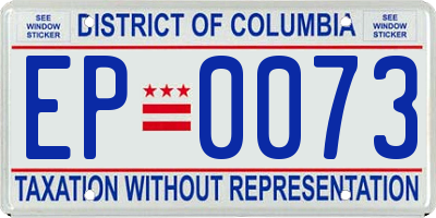 DC license plate EP0073