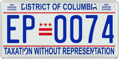 DC license plate EP0074