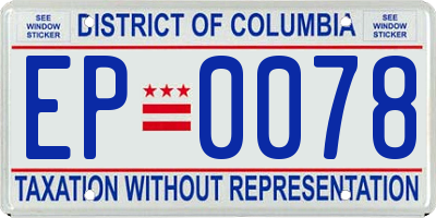 DC license plate EP0078