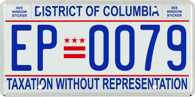 DC license plate EP0079