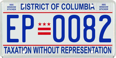 DC license plate EP0082