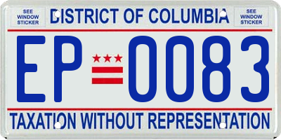 DC license plate EP0083