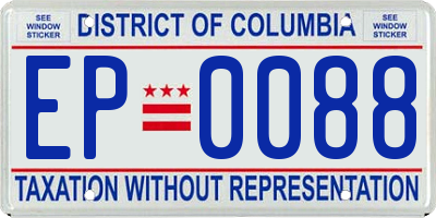 DC license plate EP0088