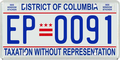 DC license plate EP0091