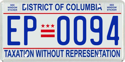 DC license plate EP0094