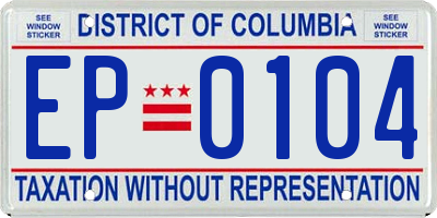 DC license plate EP0104