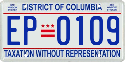 DC license plate EP0109