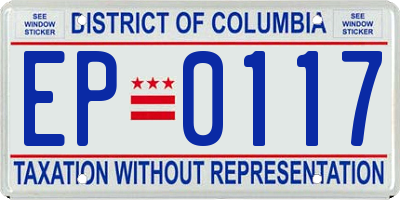 DC license plate EP0117