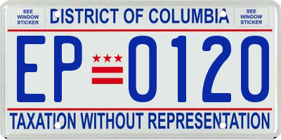 DC license plate EP0120