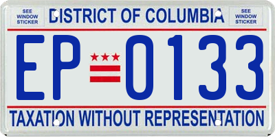 DC license plate EP0133