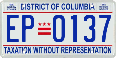DC license plate EP0137