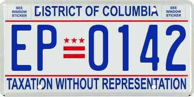 DC license plate EP0142