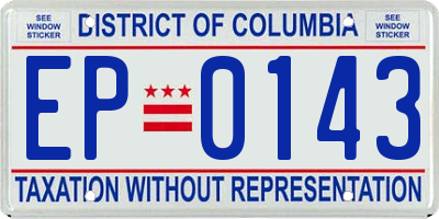 DC license plate EP0143