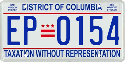 DC license plate EP0154