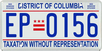 DC license plate EP0156