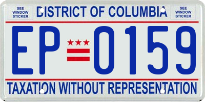 DC license plate EP0159