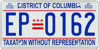 DC license plate EP0162