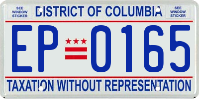DC license plate EP0165