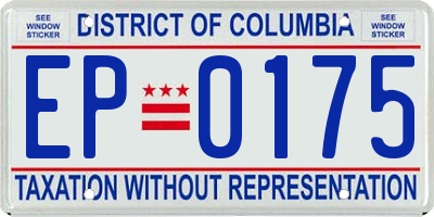 DC license plate EP0175
