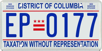 DC license plate EP0177