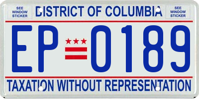 DC license plate EP0189