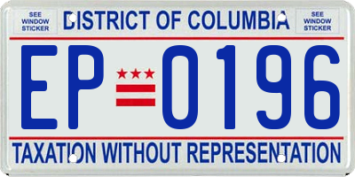 DC license plate EP0196