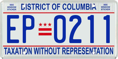 DC license plate EP0211