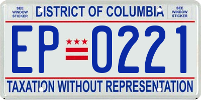 DC license plate EP0221