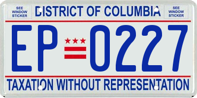 DC license plate EP0227