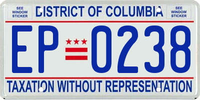 DC license plate EP0238