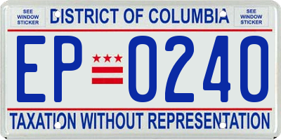 DC license plate EP0240