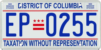 DC license plate EP0255