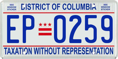 DC license plate EP0259