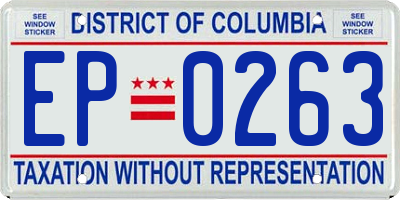 DC license plate EP0263
