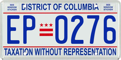 DC license plate EP0276