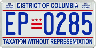 DC license plate EP0285