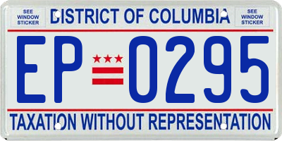 DC license plate EP0295