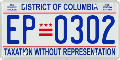 DC license plate EP0302