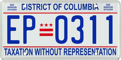 DC license plate EP0311
