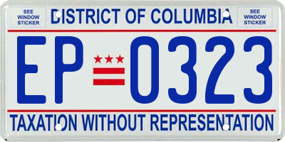 DC license plate EP0323
