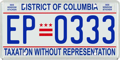 DC license plate EP0333