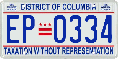 DC license plate EP0334