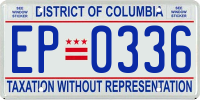 DC license plate EP0336