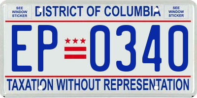 DC license plate EP0340