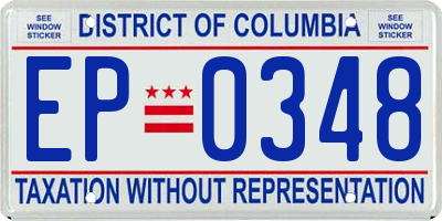 DC license plate EP0348