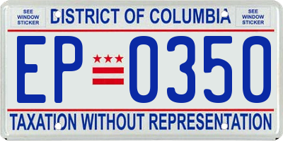 DC license plate EP0350