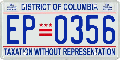 DC license plate EP0356
