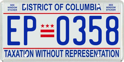 DC license plate EP0358